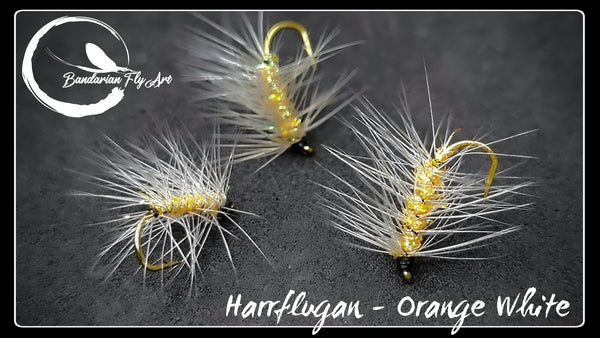 Harrflugan - Orange White