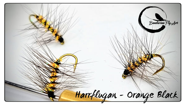 Harrflugan - Orange Black