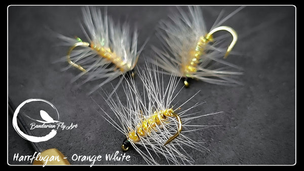 Harrflugan - Orange White