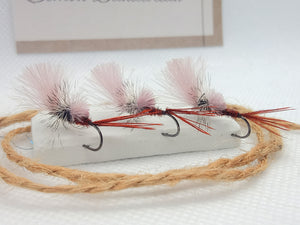 Mayfly cripple - red pheasant and light pink